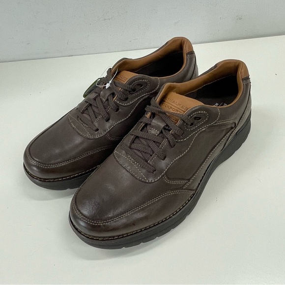 NWT Rockport Men’s Prowalker in Brown Leather Size 7.5 - Picture 1 of 13